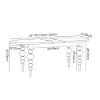 Dining Set 67"-79" Extendable Black Dining Table Black with 6 Chairs