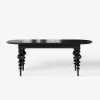 Dining Set 67"-79" Extendable Black Dining Table Black with 6 Chairs