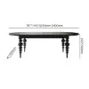 Dining Set 79"-94" Extendable Black Dining Table Black with 8 Chairs