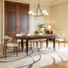 Dining Set 79"-94" Extendable Walnut Dining Table Walnut with 8 Chairs