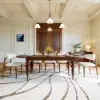 Dining Set 79"-94" Extendable Walnut Dining Table Walnut with 8 Chairs