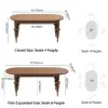 Dining Set 67"-79" Extendable Walnut Dining Table Walnut with 6 Chairs