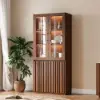 Aura Glass Tall Display Cabinet with LED Light