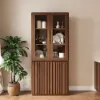 Aura Glass Tall Display Cabinet with LED Light
