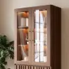 Aura Glass Tall Display Cabinet with LED Light