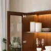 Aura Glass Tall Display Cabinet with LED Light