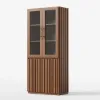 Aura Glass Tall Display Cabinet with LED Light