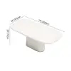 Modern 79" Oval Faux Travertine Sintered Stone Dining Table, Seats 6