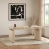 Aura 160 cm Whitewash Fluted Electric Adjustable Standing Desk