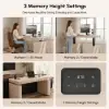 Aura 160 cm Whitewash Fluted Electric Adjustable Standing Desk