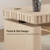Aura 160 cm Whitewash Fluted Electric Adjustable Standing Desk