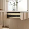 Aura 160 cm Whitewash Fluted Electric Adjustable Standing Desk