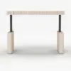 Aura 160 cm Whitewash Fluted Electric Adjustable Standing Desk