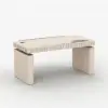 Aura 160 cm Whitewash Fluted Electric Adjustable Standing Desk