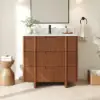 Lineva 36" Fluted Single Bathroom Vanity with Sink and Sintered Stone Top