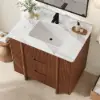 Lineva 36" Fluted Single Bathroom Vanity with Sink and Sintered Stone Top