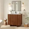 Lineva 36" Fluted Single Bathroom Vanity with Sink and Sintered Stone Top