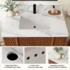 Lineva 36" Fluted Single Bathroom Vanity with Sink and Sintered Stone Top