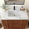 Lineva 36" Fluted Single Bathroom Vanity with Sink and Sintered Stone Top