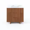 Lineva 36" Fluted Single Bathroom Vanity with Sink and Sintered Stone Top