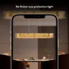Orlova Linear Crystal Kitchen Island Light with Remote, 3-CCT Dimmable LED