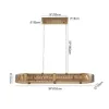 Orlova Linear Crystal Kitchen Island Light with Remote, 3-CCT Dimmable LED
