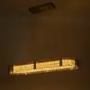 Orlova Linear Crystal Kitchen Island Light with Remote, 3-CCT Dimmable LED