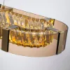 Orlova Linear Crystal Kitchen Island Light with Remote, 3-CCT Dimmable LED