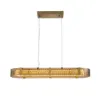 Orlova Linear Crystal Kitchen Island Light with Remote, 3-CCT Dimmable LED