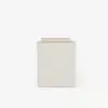 Modern Saddle Leather 2-Drawer Nightstand with Faux Travertine Stone Top