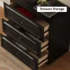 31" TV Stand with Chest Cabinet & 3 Drawers Storage
