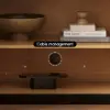 31" Ash Wood Veneer TV Stand with Wood Doors & Storage
