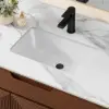 92cm Walnut Single Bathroom Vanity with Sink and Sintered Stone Top
