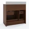 92cm Walnut Single Bathroom Vanity with Sink and Sintered Stone Top