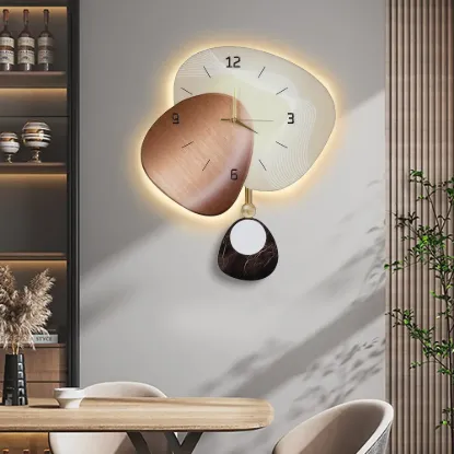 24" LED Wall Clock with Dimmable Backlight, Multiple Light Modes and Remote Control – 61cm