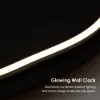 24" LED Wall Clock with Dimmable Backlight, Multiple Light Modes and Remote Control – 61cm