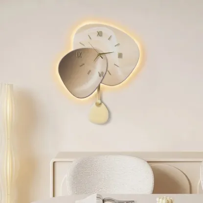 24" LED Wall Clock with Dimmable Backlight, Multiple Light Modes and Remote Control – 63cm