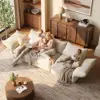 Florvia Chenille Modular Adjustable Backrest Sectional Sofa – 281cm