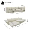 Florvia Chenille Modular Adjustable Backrest Sectional Sofa – 330cm