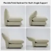 Florvia Chenille Modular Adjustable Backrest Sectional Sofa – 330cm