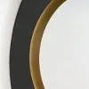 Abstract Wall Mirror, Matte Black and Gold, Horizontal or Vertical