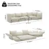 Florvia Chenille Modular Adjustable Backrest Sectional Sofa – 410cm