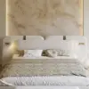 Horva Queen Faux Leather Platform Bed with Wide Headboard & Integrated LED Lighting