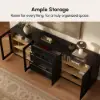 94" TV Stand with Chest Cabinet, Drawers and LED