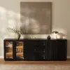 94" TV Stand with Chest Cabinet featuring storage and LED – AUD-H3051