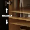 94" TV Stand with Chest Cabinet featuring storage and LED – AUD-H3051