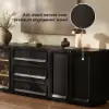94" TV Stand with Chest Cabinet featuring storage and LED – AUD-H3051