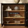 94" TV Stand with Chest Cabinet featuring storage and LED – AUD-H3051