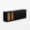 94" TV Stand with Chest Cabinet featuring storage and LED – AUD-H3051