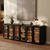 94" TV Stand with Chest Cabinet featuring storage and LED – AUD-H3054